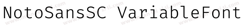 NotoSansSC VariableFont wghtttf字体转换